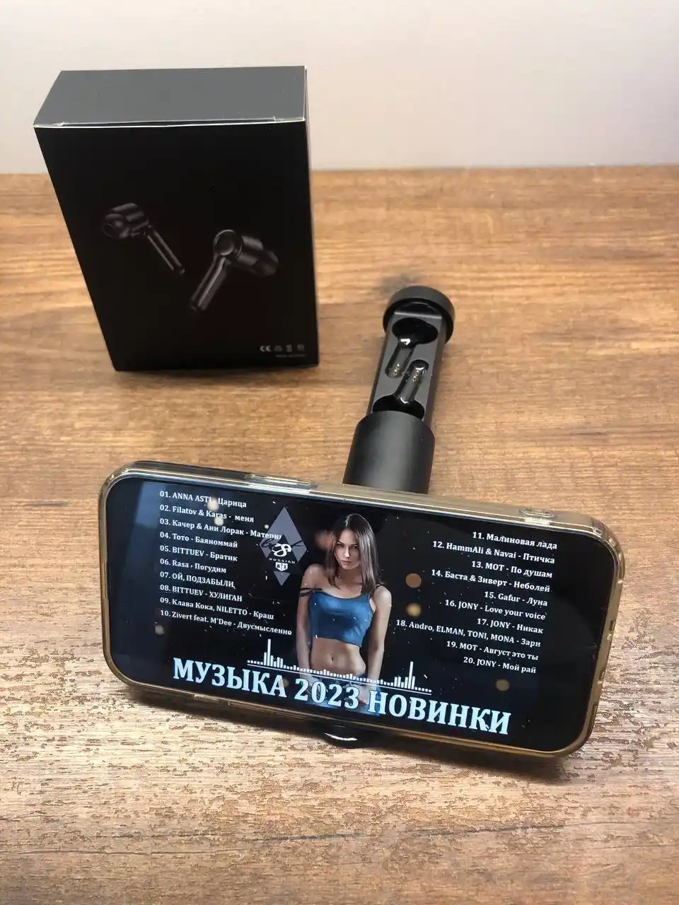 Simsiz quloqchinlar T26A/B, iPhone va Android uchun, sensorli