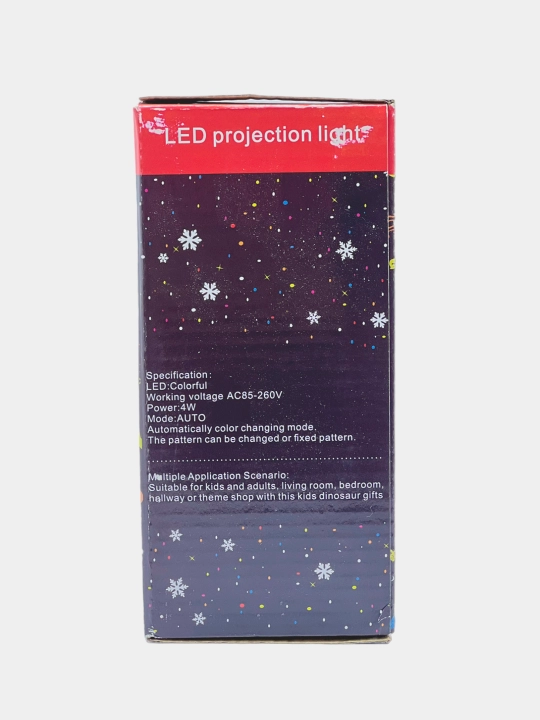 Yangi yil LED LED projektori yangi yil naqshlari bilan RGB projektori