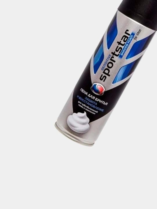 Пена для бритья Sportstar For Men Sensitive, защита и восстановление, 200 мл