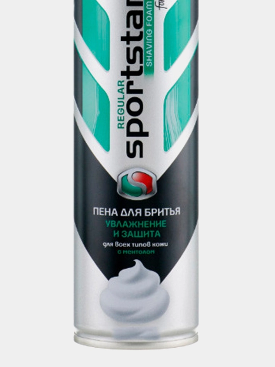 Пена для бритья Sportstar For Men Regular увлажнение и защита, 200 мл