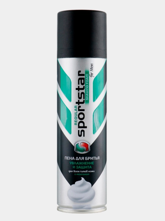 Soqol uchun ko'pik Sportstar For Men Regular namlashtirish va himoya, 200 ml - 