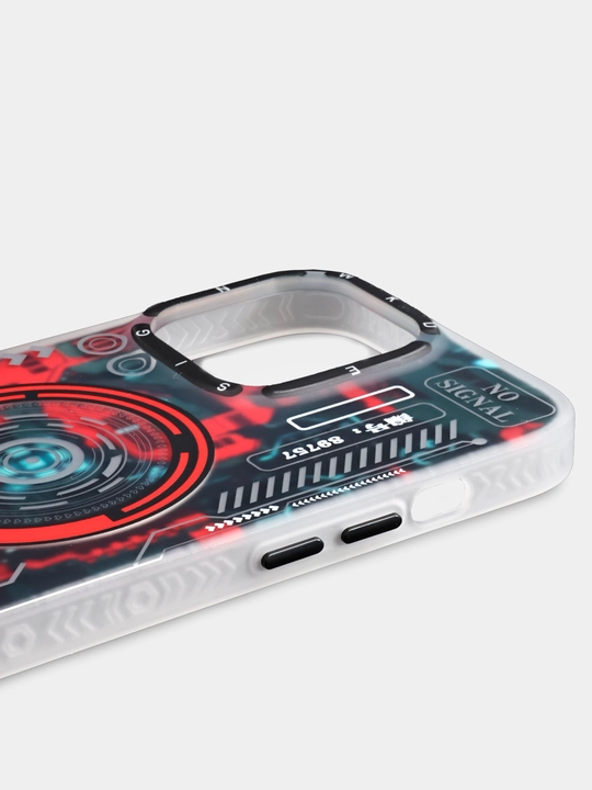 IPhone uchun MagSafe g'ilof 14, 14 ProMax, shaffof printli, silikon