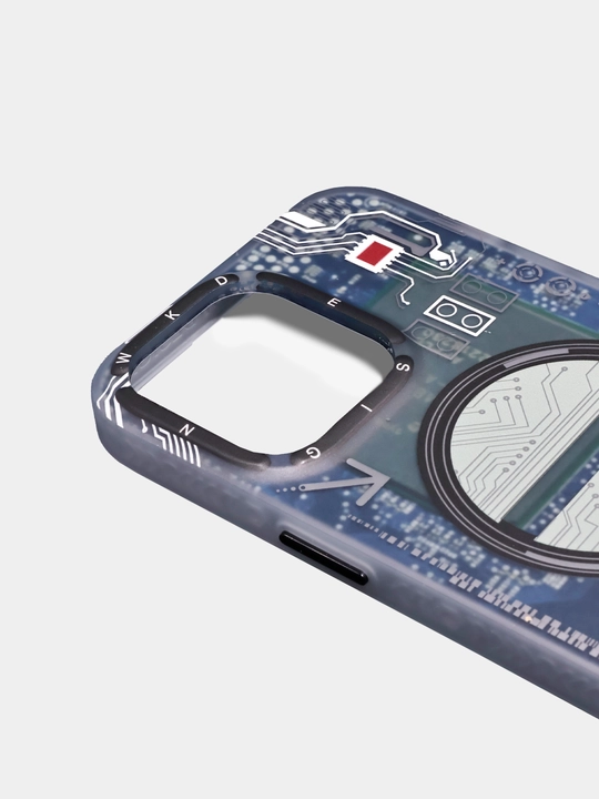 IPhone uchun MagSafe g'ilof 14, 14 ProMax, shaffof printli, silikon