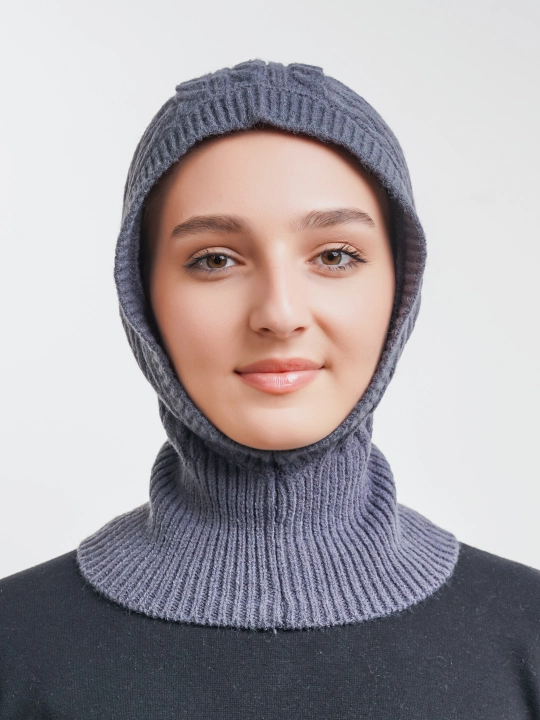 Ayollar shlyapasi-sharf, trikotaj kapor