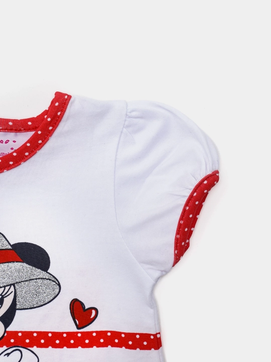 Qizlar uchun trikotaj futbolka "Minnie Mouse"