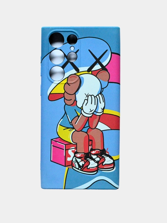 G'ilof Samsung S21/S22/S22Ultra/S23/S23Ultra/ A03/04/04S/33 uchun KAWS hamkorligi "Fosfor" - 