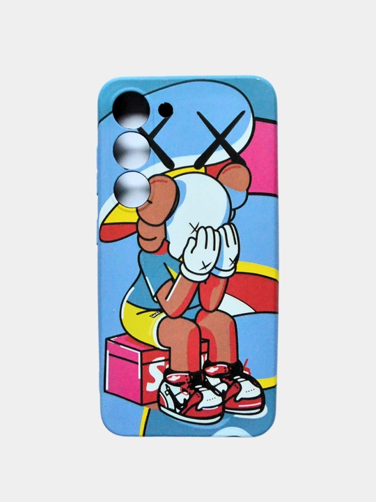 Чехол для Samsung S21/S22/S22Ultra/S23/S23 Ultra/A03/04/04S/33 Коллаборации KAWS "Фосфорные"