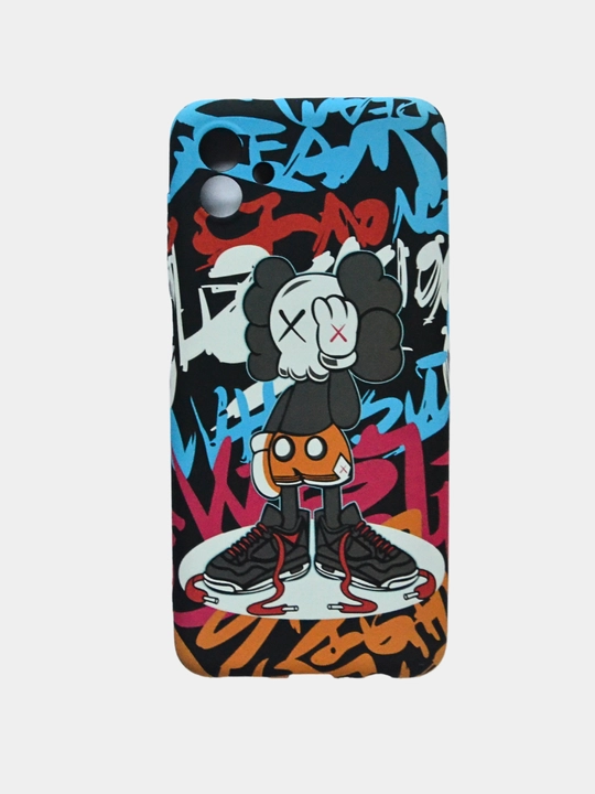 Чехол для Samsung S21/S22/S22Ultra/S23/S23 Ultra/A03/04/04S/33 Коллаборации KAWS "Фосфорные"