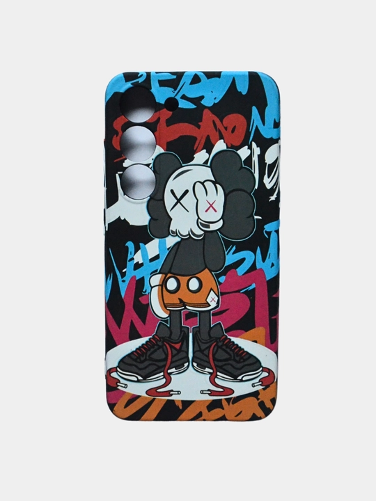 Чехол для Samsung S21/S22/S22Ultra/S23/S23 Ultra/A03/04/04S/33 Коллаборации KAWS "Фосфорные"