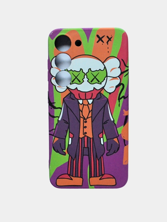 Чехол для Samsung S21/S22/S22Ultra/S23/S23 Ultra/A03/04/04S/33 Коллаборации KAWS "Фосфорные"