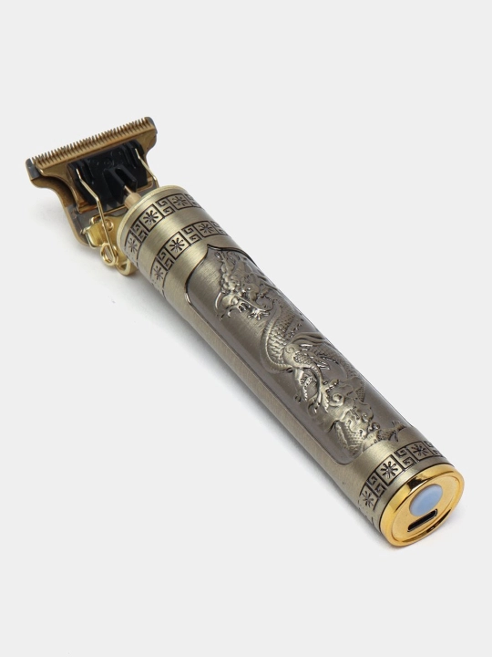 Simsiz trimmer VINTAGE T9, Dragon dizayn, 4 nasadka, 2 soat batareya