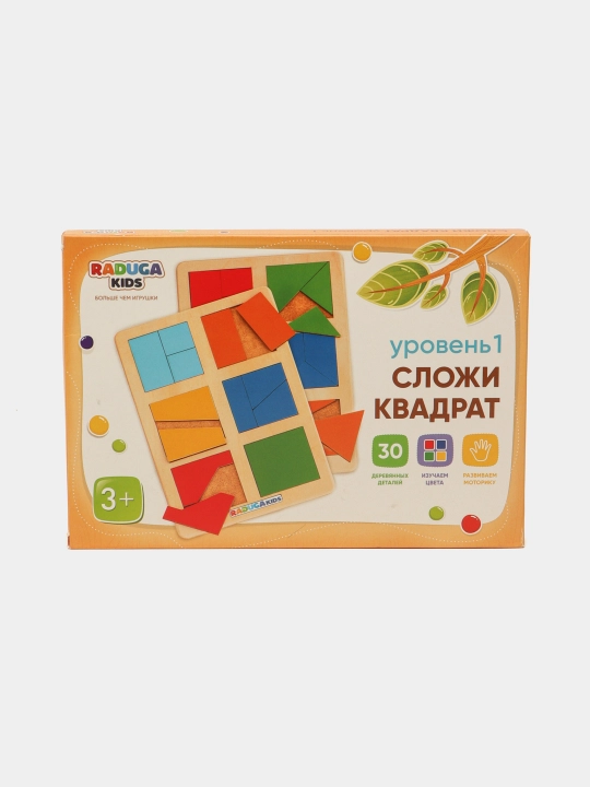 Развивающая игра "Квадраты Никитина", детский пазл, мозаика Монтессори