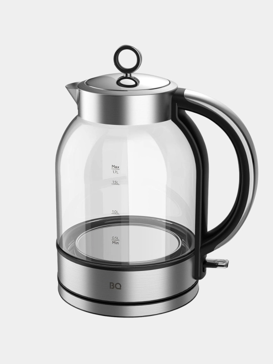 Чайник электрический BQ KT1845G,2200Вт, из стекла, объем 1.7 л, с подсветкой, голубой