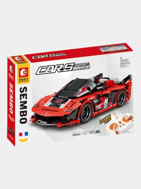 Konstruktor to'plami Avtomobillar 1:14 Red Ferrari FXX