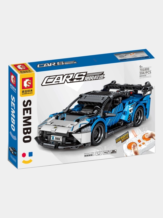 Qurilish to'plami Avtomobillar 1:14 Blue&Grey McLaren Senna
