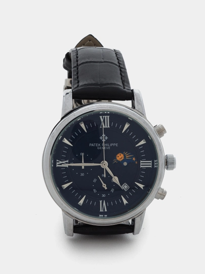 Наручные часы для мужчин Patek Philippe, день-ночь и секундомер — NEWYEAR-PTPHMEX-СЕРЫЙ