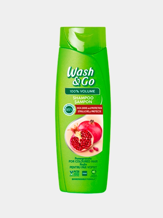 Шампунь для волос Wash&Go с экстрактом граната, для окрашенных волос, 180 мл