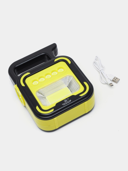 Quyosh energiyasi bilan ishlaydigan qo'l chirog'i, portativ projector va Power Bank - 