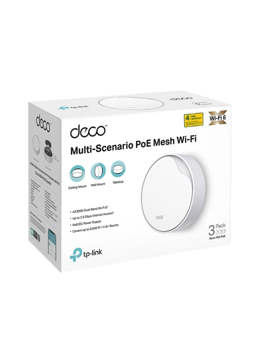 Uyga va ofis uchun Mesh WiFi tizim TP-Link Deco X50-PoE AX3000 (3-qurilmalar)