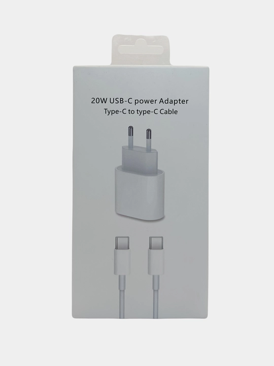 Зарядка для iPhone и Android, зарядное устройство, блок 20W, кабель Type-C Type-C