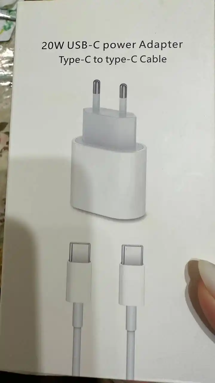 Зарядка для iPhone и Android, зарядное устройство, блок 20W, кабель Type-C Type-C