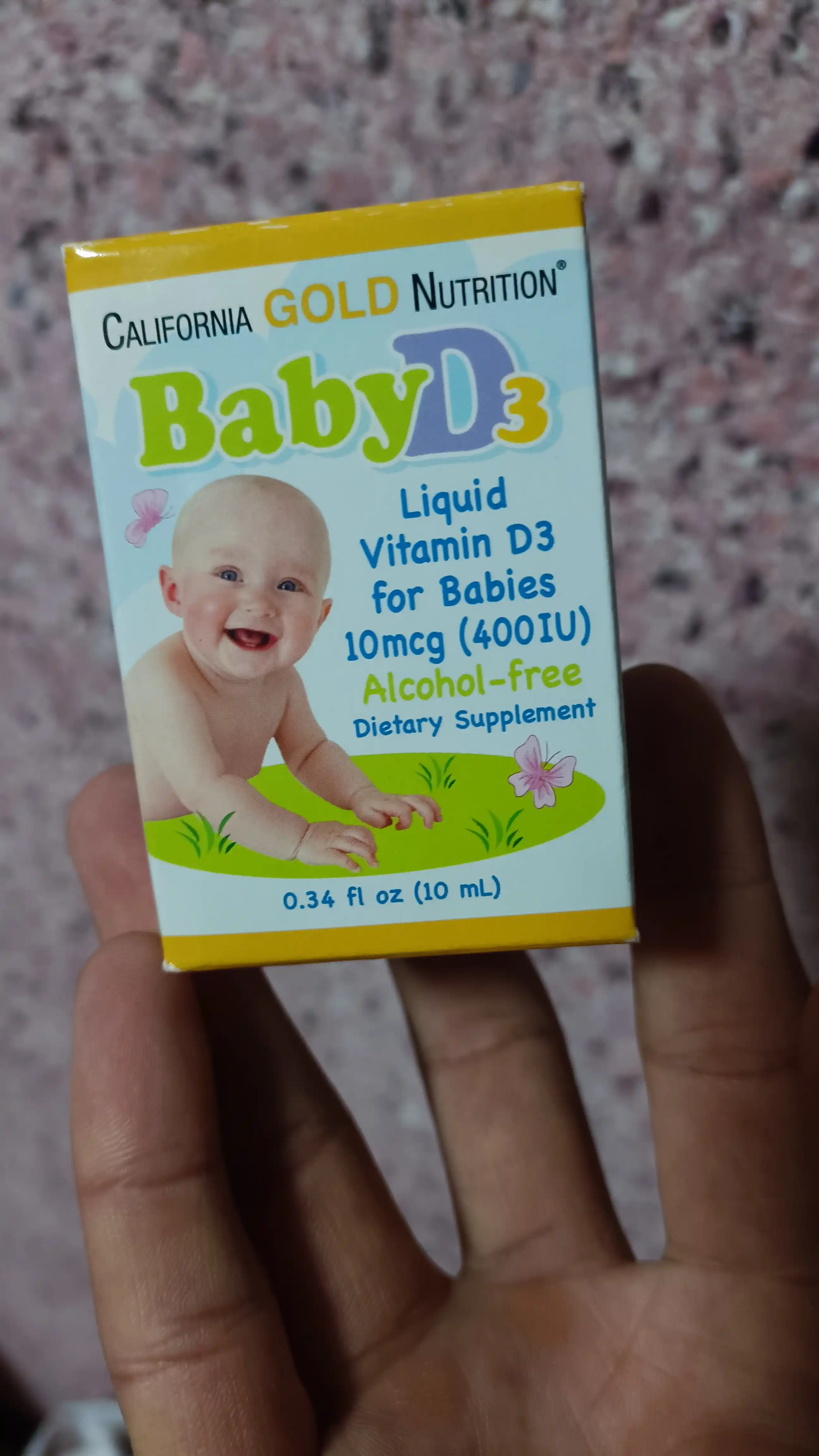 Жидкий витамин Д3 для детей California Gold Nutrition, Baby D3, 400 МЕ, 10 мл
