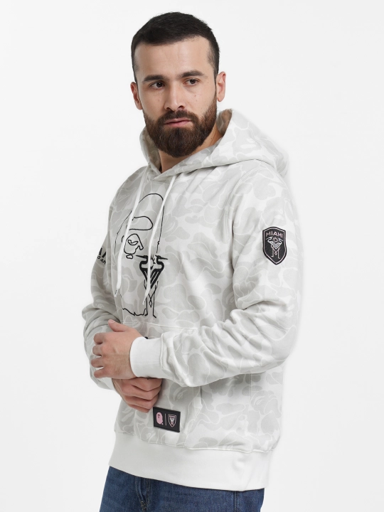 Худи Bape HOODIE BAPE X INTER MIAMI с камуфляжом и капюшоном, унисекс