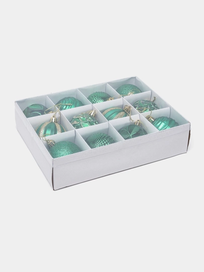 Набор новогодних игрушек, 12 штук — 4HOMTOY-2670579-ЗЕЛЕН