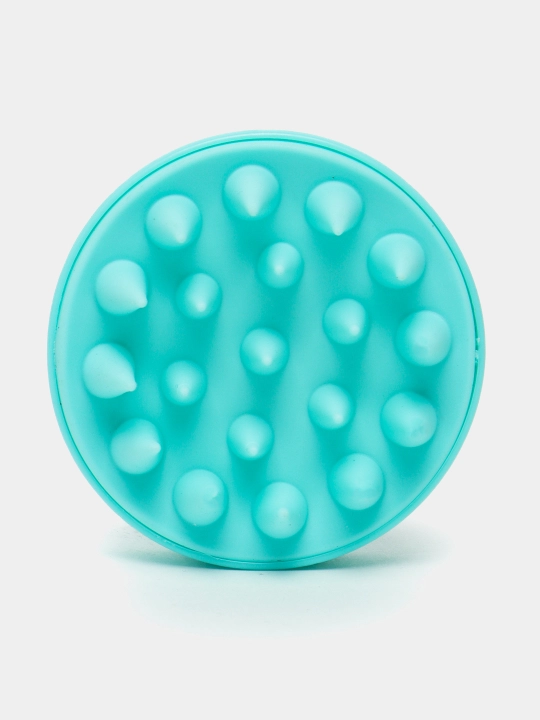 Щетка-массажер силиконовый для кожи головы, для мытья волос с удобной ручкой "Кактус"
