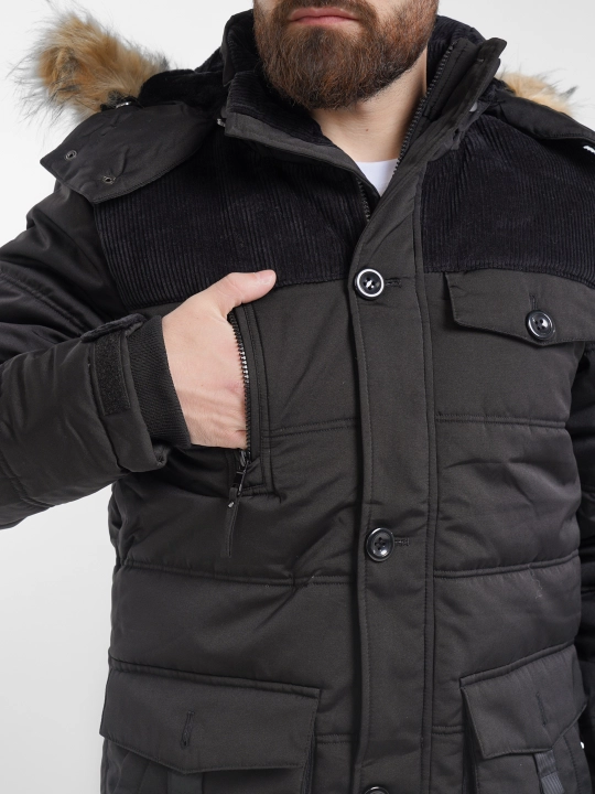 Erkaklar kurtkasi, alyaska Menschwear, moynali, -20С gacha