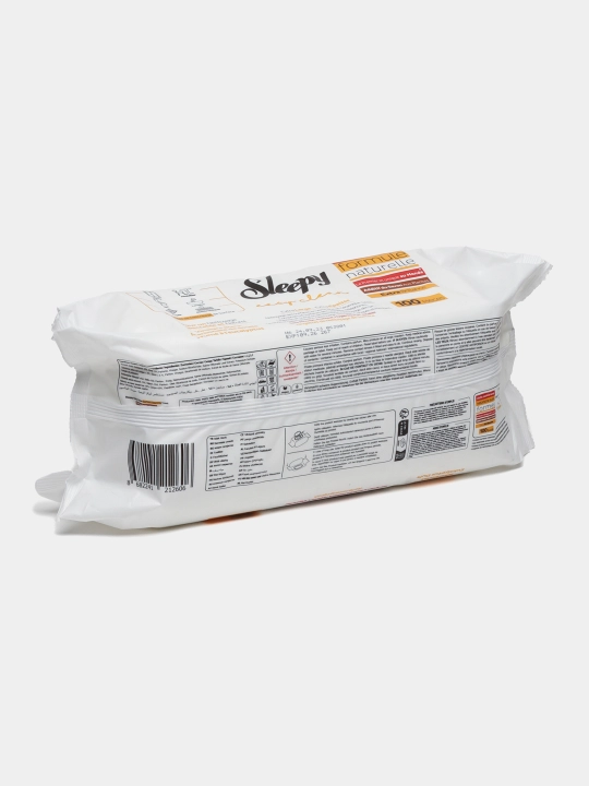 Sirkali Uksusli-Uksusniy nam salfetkalar SLEEPY Easy Clean oqartirish uchun sariq 100 dona