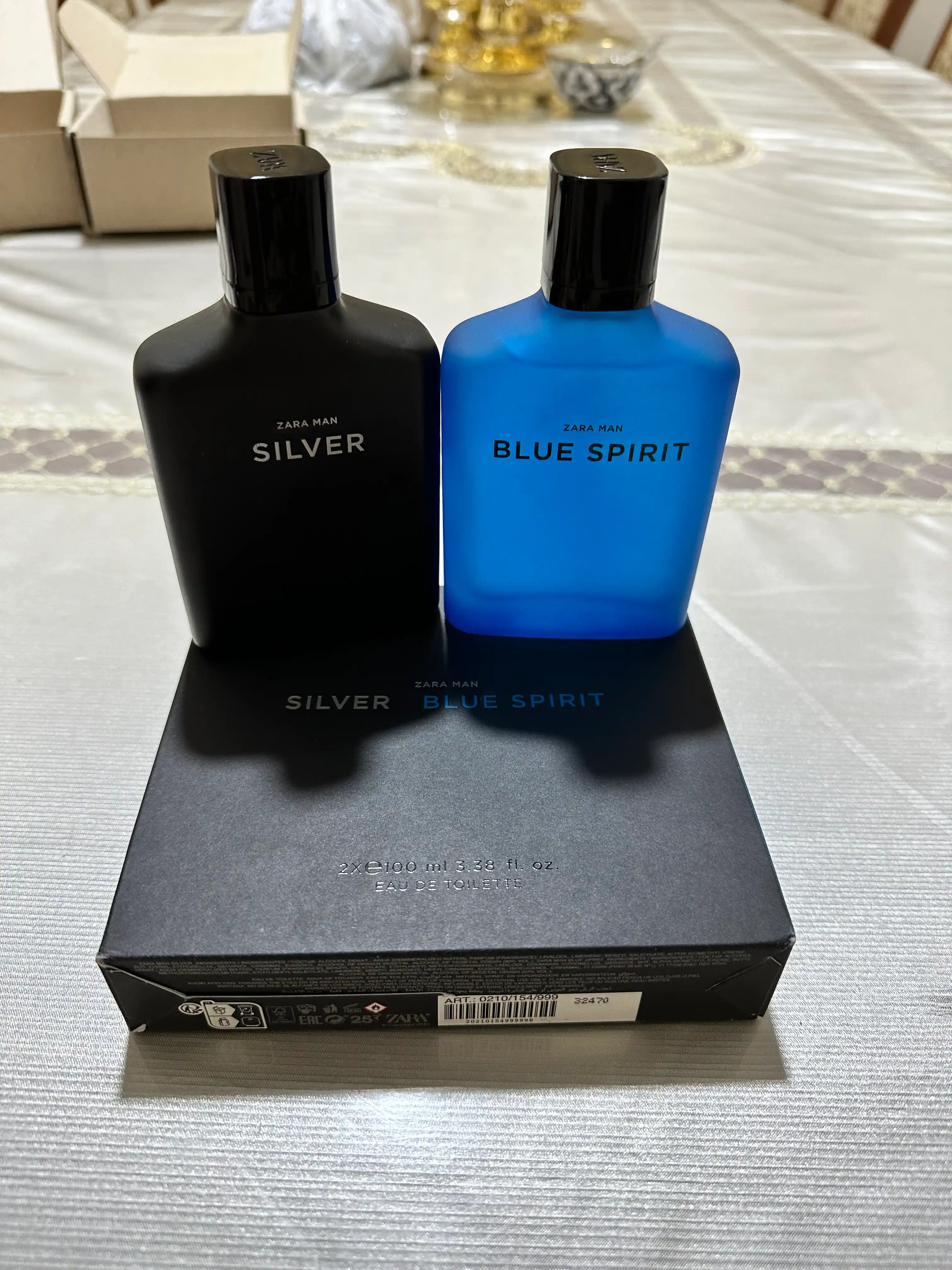 Туалетная вода для мужчин ZARA Silver 100 мл + Blue Spirit, 100 мл