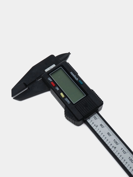 Kaliper elektron raqamli LCD displeyli chuqurlik o'lchagich funktsiyasi bilan, 150 mm