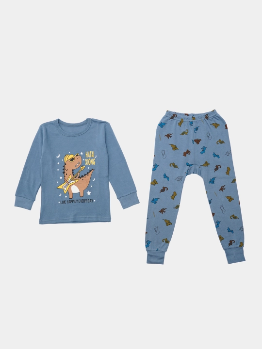 Пижама детская, хлопковая, со штанами, для мальчика, Elankids
