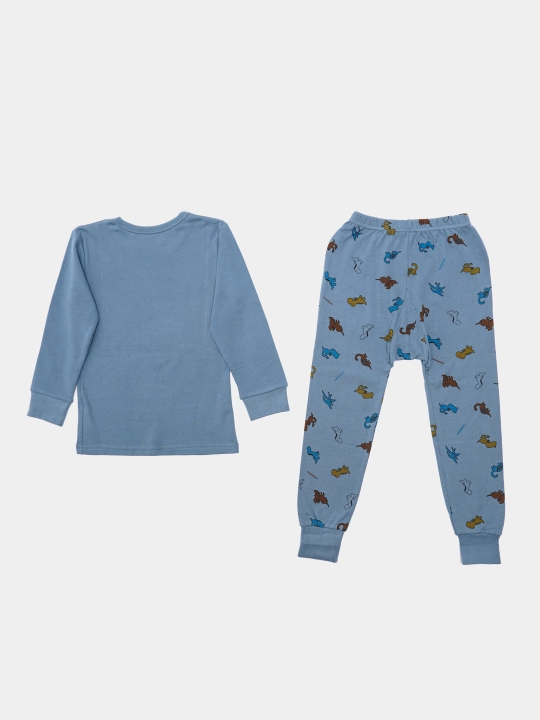 Пижама детская, хлопковая, со штанами, для мальчика, Elankids
