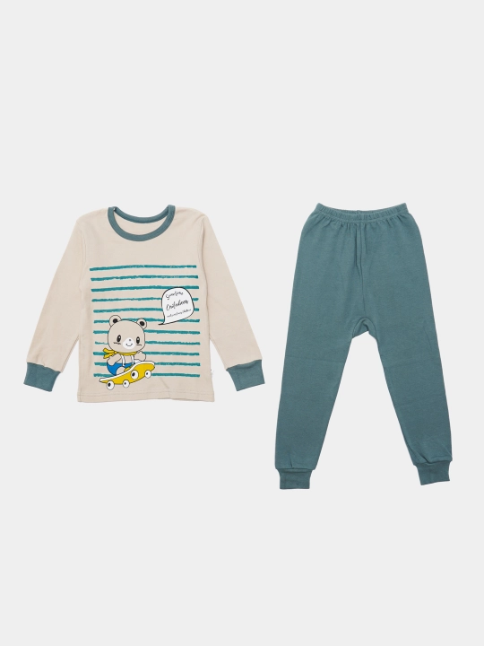 Пижама детская, хлопковая, со штанами, для мальчика, Elankids
