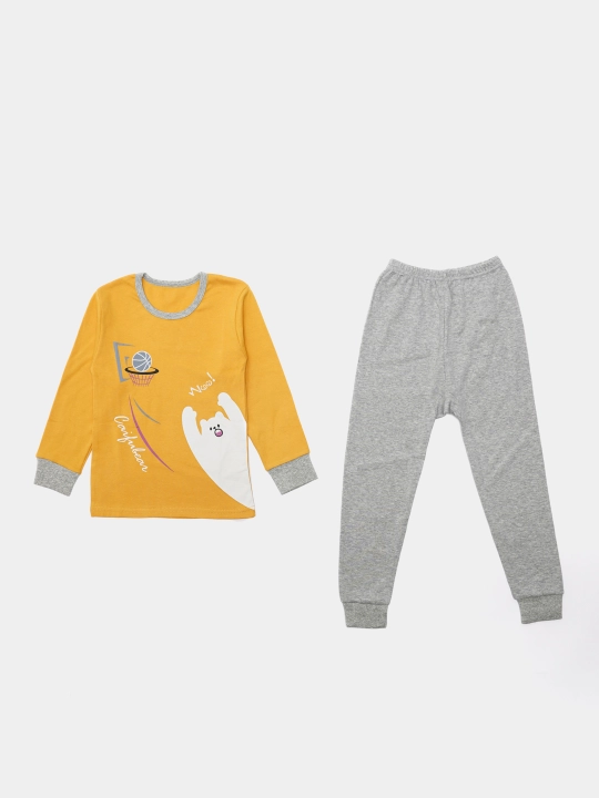 Пижама детская, хлопковая, со штанами, для мальчика, Elankids