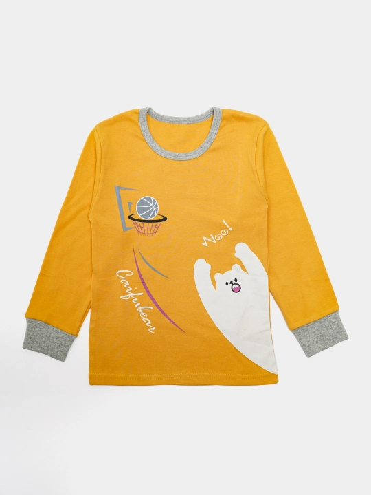 Пижама детская, хлопковая, со штанами, для мальчика, Elankids