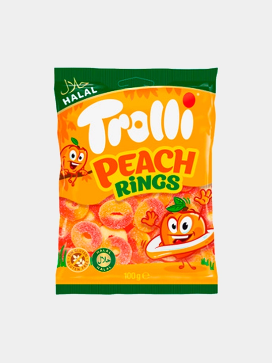 Мармелад "TROLLI" Halal Peach Rings, 100 г