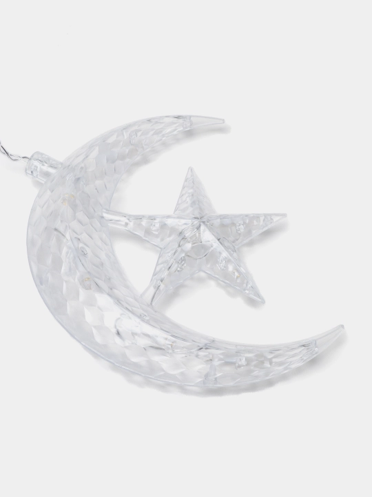 Yangi yil uchun Gulchambar pardasi "Yulduz va oy", 3.5 m, 138 LED