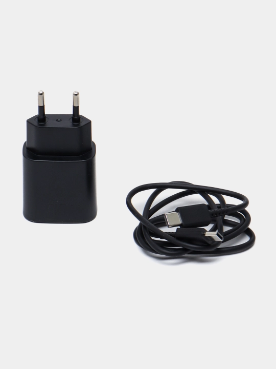Адаптер Samsung с функцией быстрой зарядки 25W, Type-C, чёрный, в комплекте шнур - 