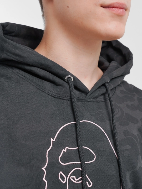 Худи Bape HOODIE BAPE X INTER MIAMI с камуфляжом и капюшоном, унисекс