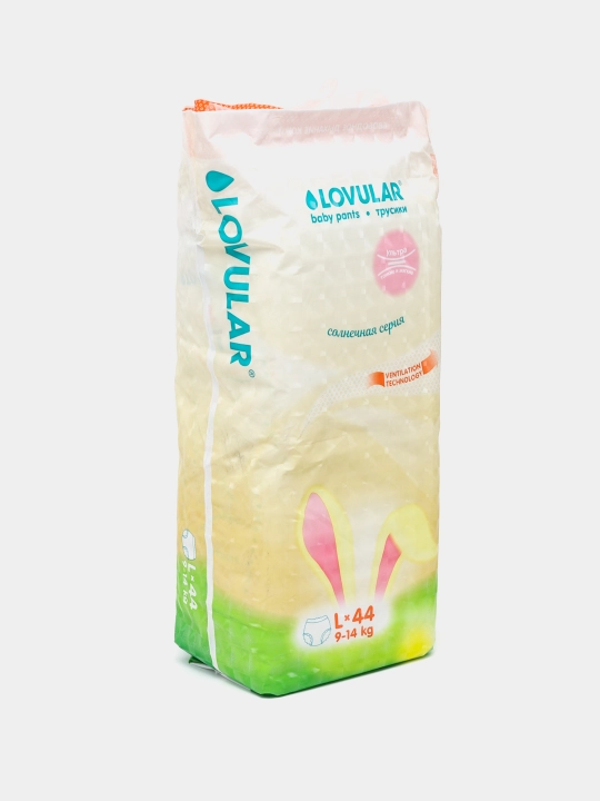 Lovular Quyoshli seriya taglik-ishtonchasi, L razmer 9-14kg, 44ta, havo o'tkazuvchan