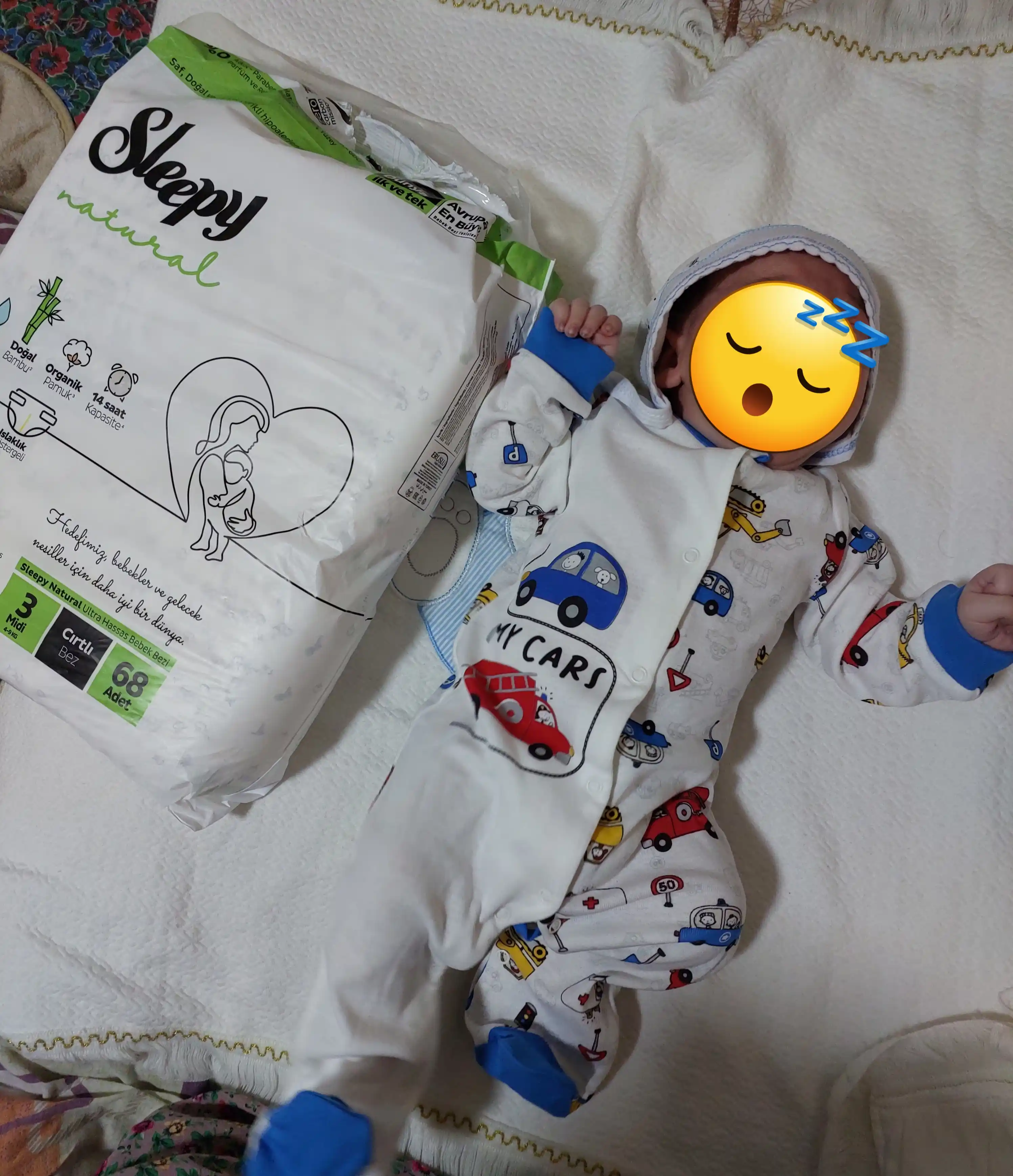 Bolalar tagliki Sleepy natural jumbo №3, 4-9 kg, 68 dona