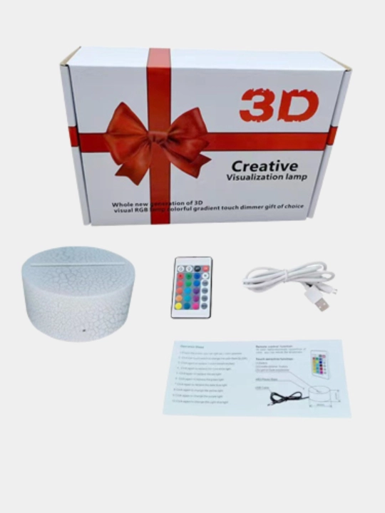 3D tungi chiroq, sensorli LED USB chiroq, 16 rangli pult