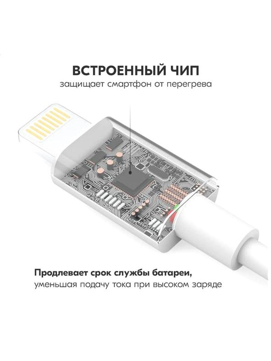 Кабель зарядка USB Lightning для всех видов iPhone, кабель для айфона,  зарядка для айфона купить по низким ценам в интернет-магазине Uzum (849013)