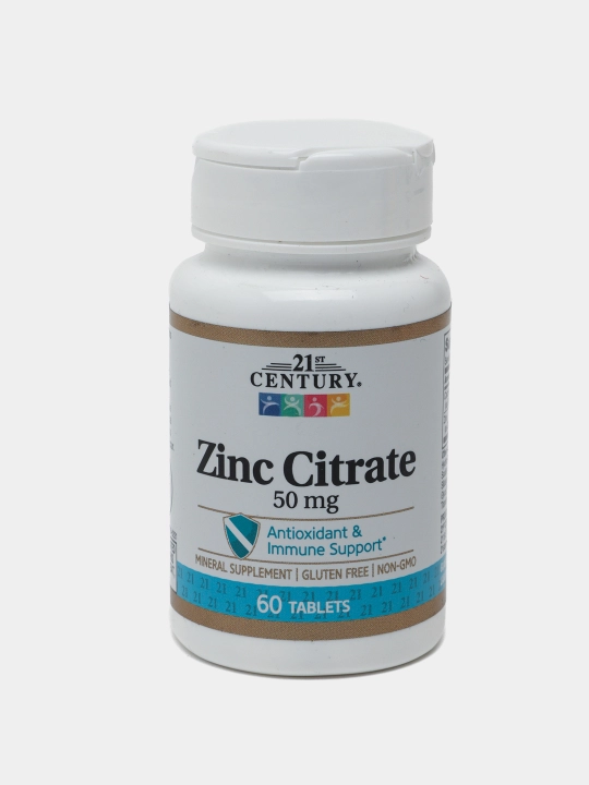 Sink sitrat 21st Century, 50 mg, 60 kapsula