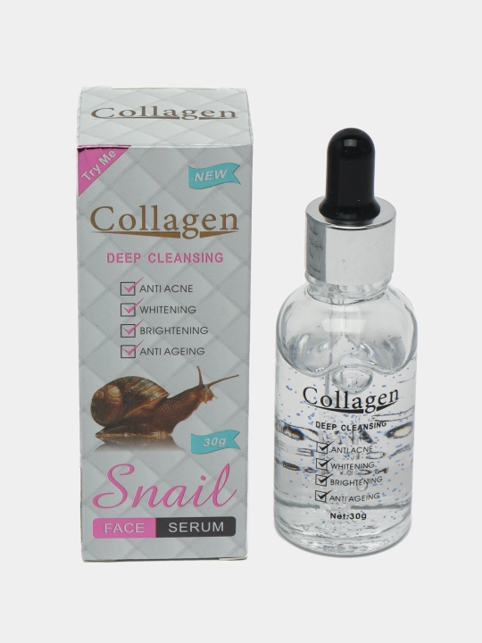 Baza makiyaj uchun Collagen Snail, yoshartiruvchi, qarishga qarshi kollagenli asos