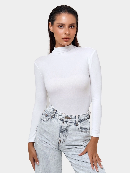 Ayollar uchun vodolazka, asosiy uzun yengli kofta, tomoqli, yopishib turadigan, S–XL