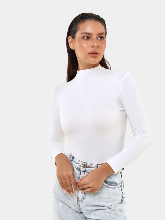 Ayollar uchun vodolazka, asosiy uzun yengli kofta, tomoqli, yopishib turadigan, S–XL